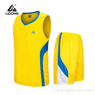 Design di maglia da basket universitario personalizzato Lidong